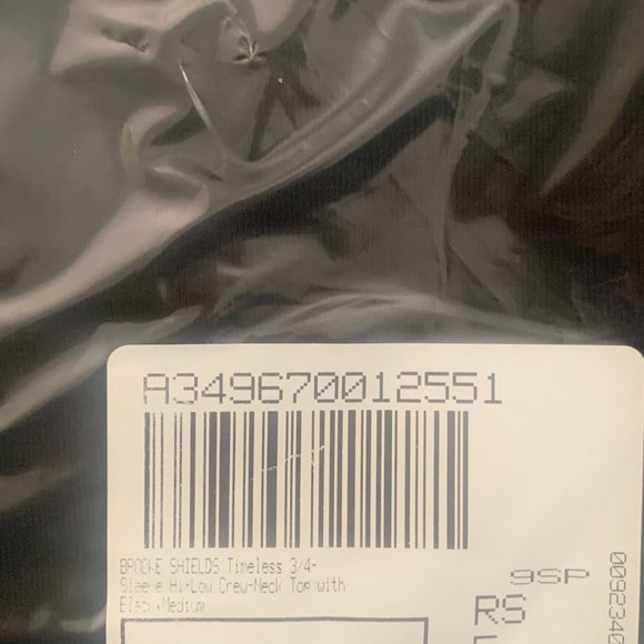 NWT BROOKE SHIELDS TIMELESS‎ 3/4 SLV HI-LOW TOP MEDIUM - Picture 11 of 11